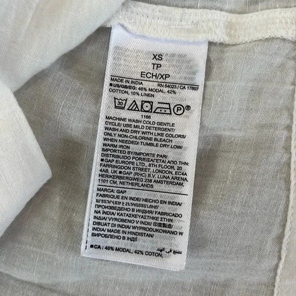 GAP White Thin Strap Button Front Sleep Dresses Nightgowns Size XS - Picture 5 of 6